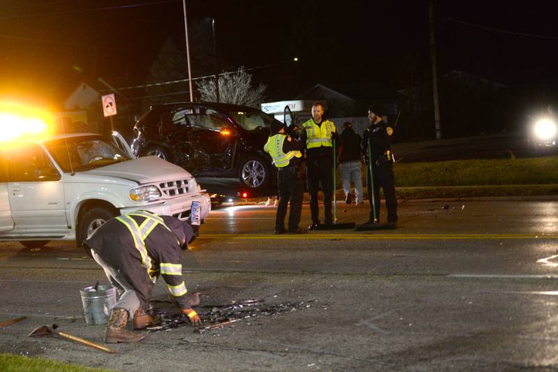 Dixon police responded to a three-vehicle crash at the intersection of North Galena Avenue and Court Street in Dixon about 5 p.m. Tuesday, Dec. 5, 2023.