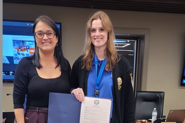 Millie, Sterling Police Department’s comfort dog, gets her day in council