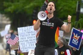 ‘Good Trouble Lives On’ rally draws hundreds in Kane County