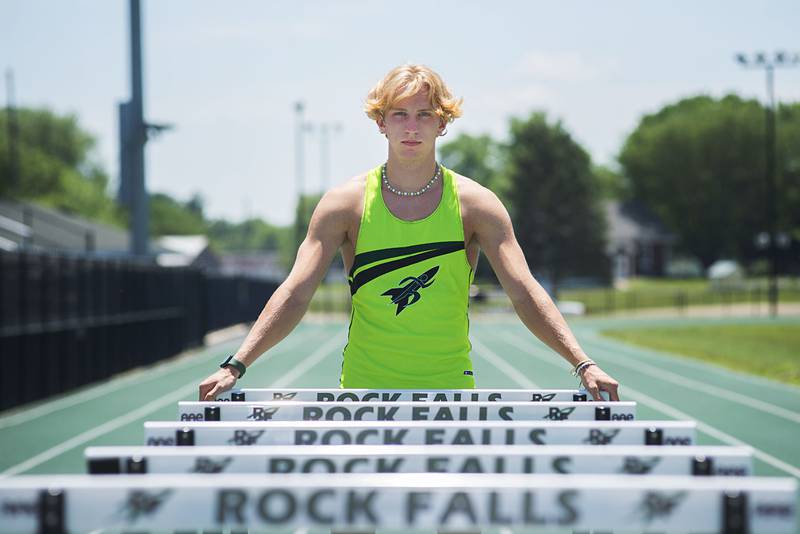 Rock Falls hurdler Mathew Marcum is SVM's boys track athlete of the year.