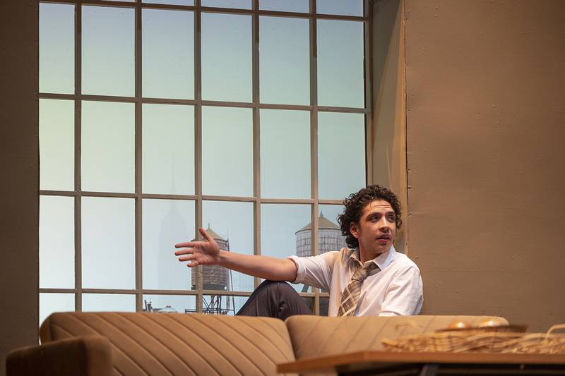 Sterling High School student Jonas White plays the part of Ben in “The Mercy Seat.” The Neil Labute play takes place in a New York apartment the day after the 9/11 attacks.