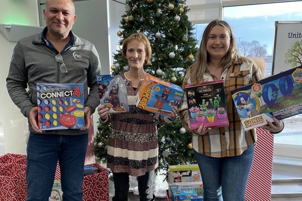Procter & Gamble employees held a toy drive to donate toys to Grundy County children