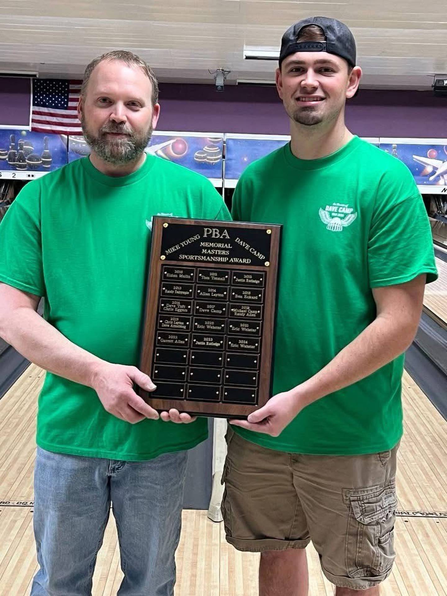 David Tuft (left) and Garrett Allen received the newly renamed Mike Young/Dave Camp Sportsmanship Award.