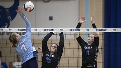 Volleyball: Newman pulls away to defeat Bureau Valley in battle of top TRAC East teams