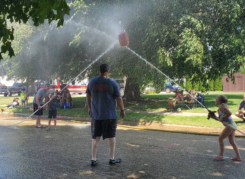 The Granville Fire Department put on a series of water wars for the kids to enjoy during Granville Days.