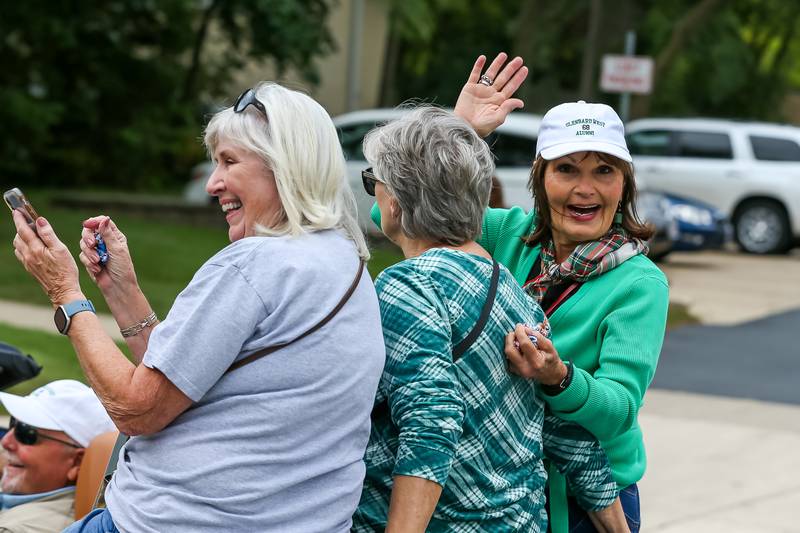 Alumni from the Class of 68 ride in the Glenbard West Homecoming Parade.  Sept 16, 2023