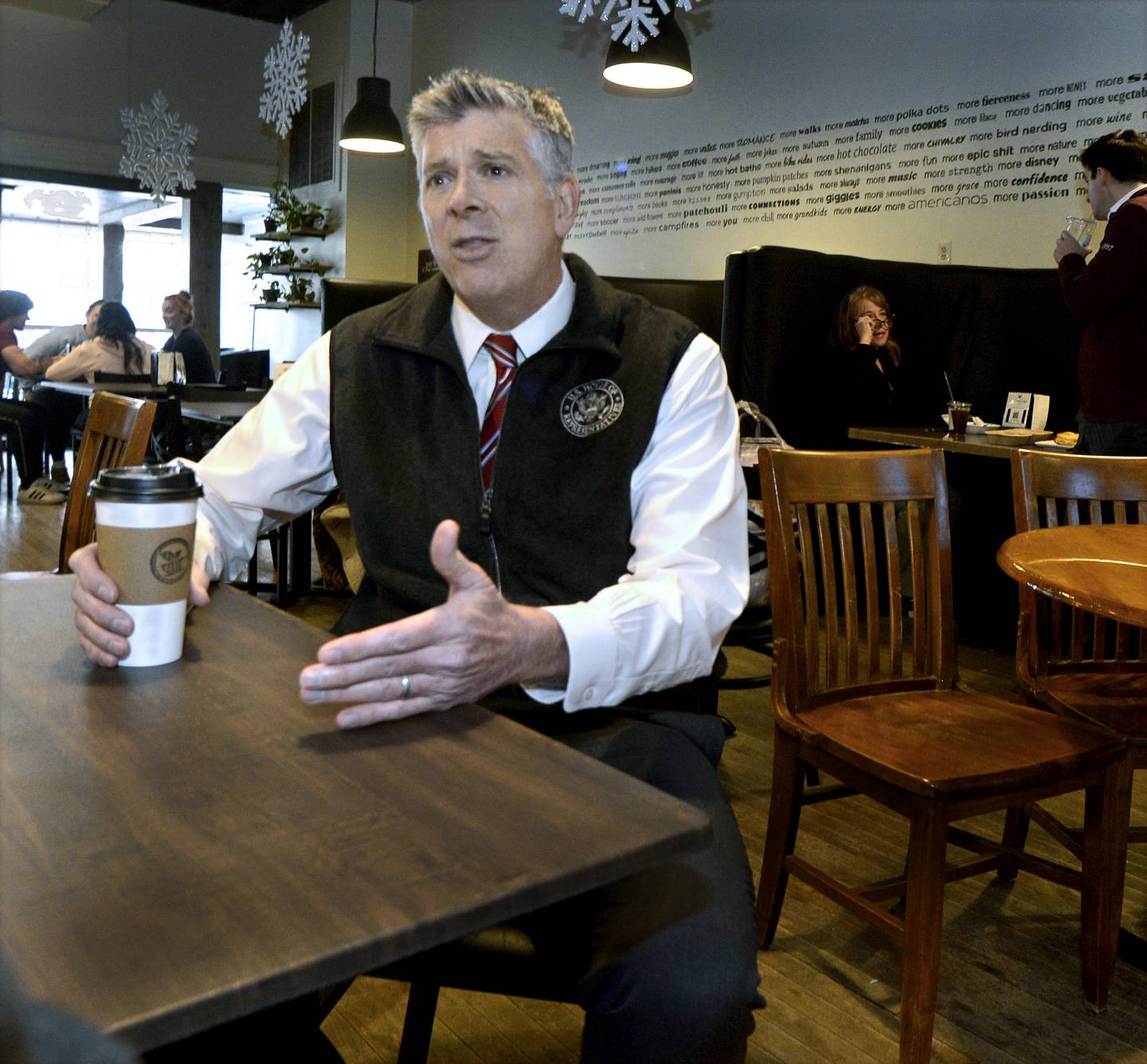 U.S. Congressman Darin LaHood visiting Streator Wednesday.