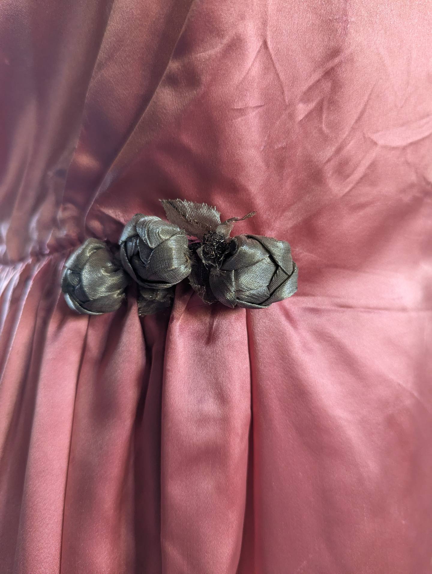 Detail of Nelle Fabyan's 1910 Georges Doeuillet gown to be revealed in full at an April 18 reception at the Fabyan Villa Museum. The dress will go on permanent display to the public May 2.