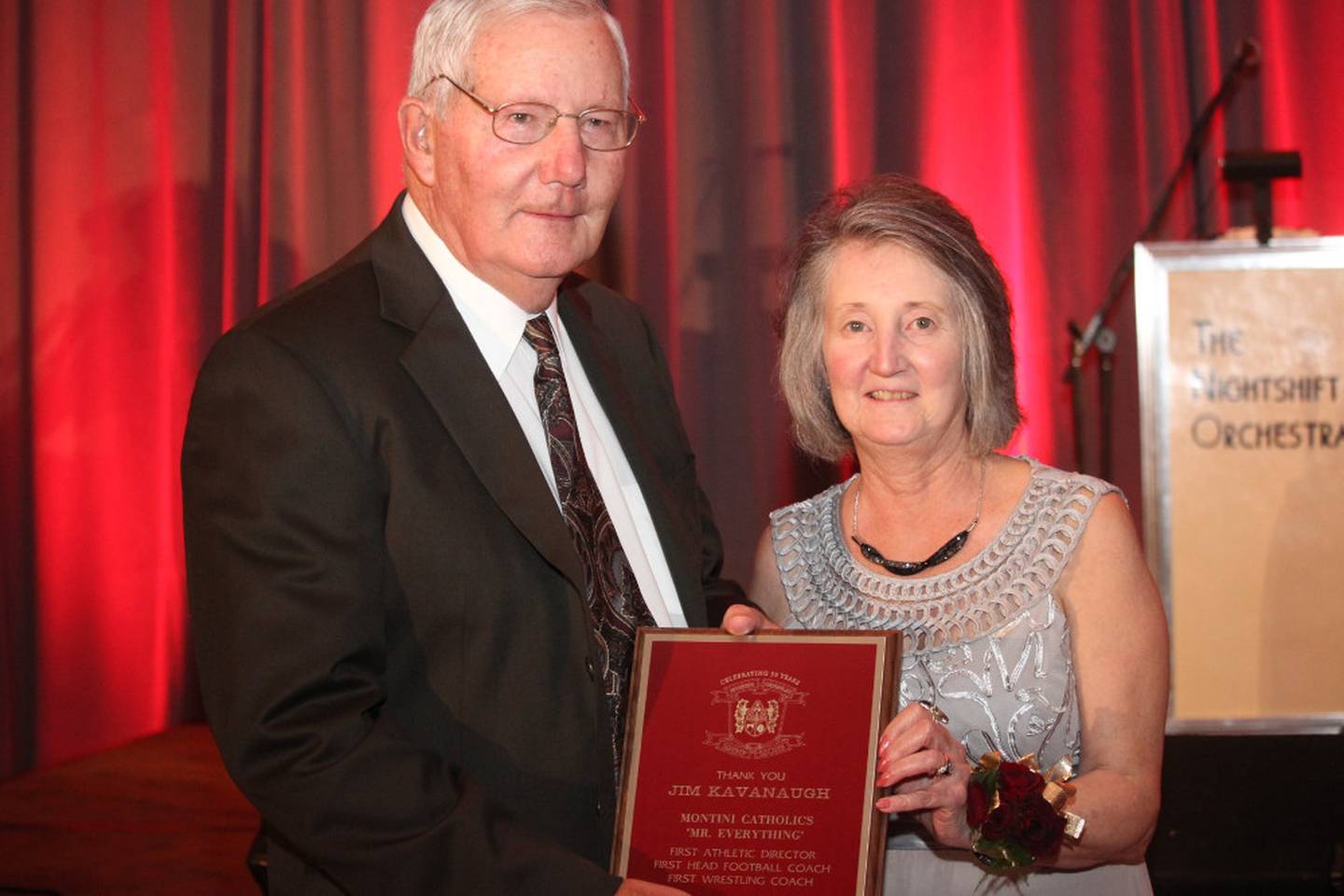 Jim Kavanaugh was honored at Montini Catholic’s 50th anniversary celebration in 2016.