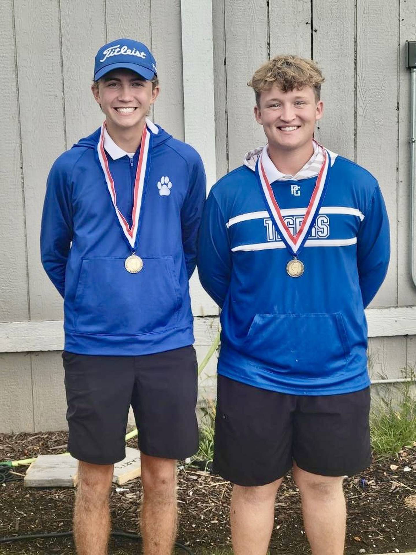 Princeton's Jackson Mason (left) placed third and Luke Smith was seventh in Monday's Three Rivers Golf Meet at Sherrard. The Tigers placed third as a team.