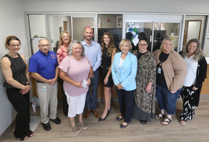 Bureau County Family Health staff (From left) Dawn Sanchez, Hector Gomez, Angie Reiner CNM, Dawn Rudolph, Dr. Shaw McMillin, Kendra Poole FNP, Pat Chou, Lisa Entwistle, Joyce Barajas and Chris Landaus pose for a photo in the entrance to the Bureau County Family Health clinic inside the Bureau County Health Department on Friday, June 6, 2025 in Princeton. 

The Bureau County Family Health clinic provides women’s health {including prenatal care, postpartum care, menopause and hormone specialty} and primary care (encompassing all ages and stages of life). The clinic is open Monday's and Thursday’s from 9a.m.-7p.m. and Tuesday’s and Wednesday’s from 10a.m.-6p.m. closed Fridays. 
They can be reached at 815-880-8596.