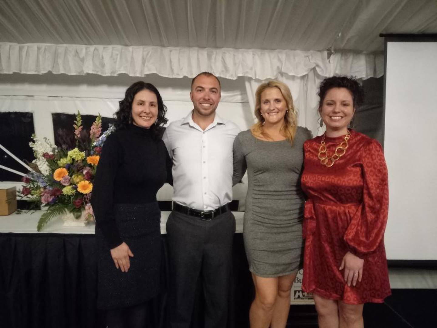 Cuttin Edge Lawn to Landscaping was named Chamber Business of the Year at the Grundy Economic Development Council and the Grundy County Chamber of Commerce & Industry’s Annual Dinner on Wednesday night.