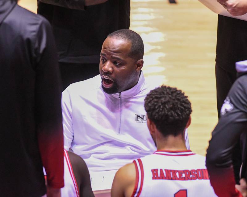 NIU men's basketball head coach Rashon Burno