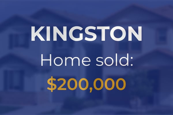 Sale closed in Kingston: $200,000 for a residential home