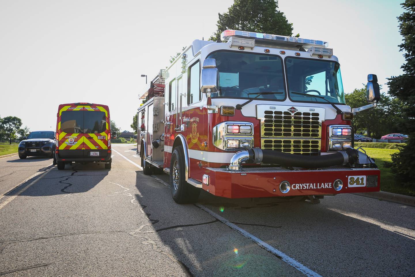 Crystal Lake Fire and Rescue, with help from police, public works and residents, rescued two girls who entered a storm drain and got lost inside the system on Tuesday, June 21, 2022.