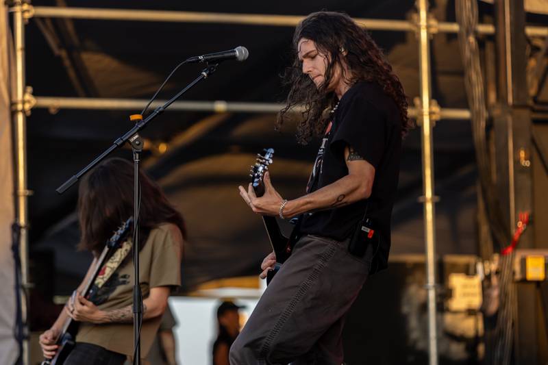 Return to Dust performs at Busey Bank Field at Joliet Memorial Stadium during Taste of Joliet on June 20, 2025.