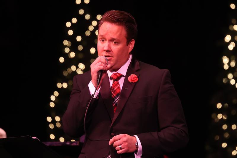 Anthony Sheemann sings at the A Very Rialto Christmas show on Monday, November 21st in Joliet.