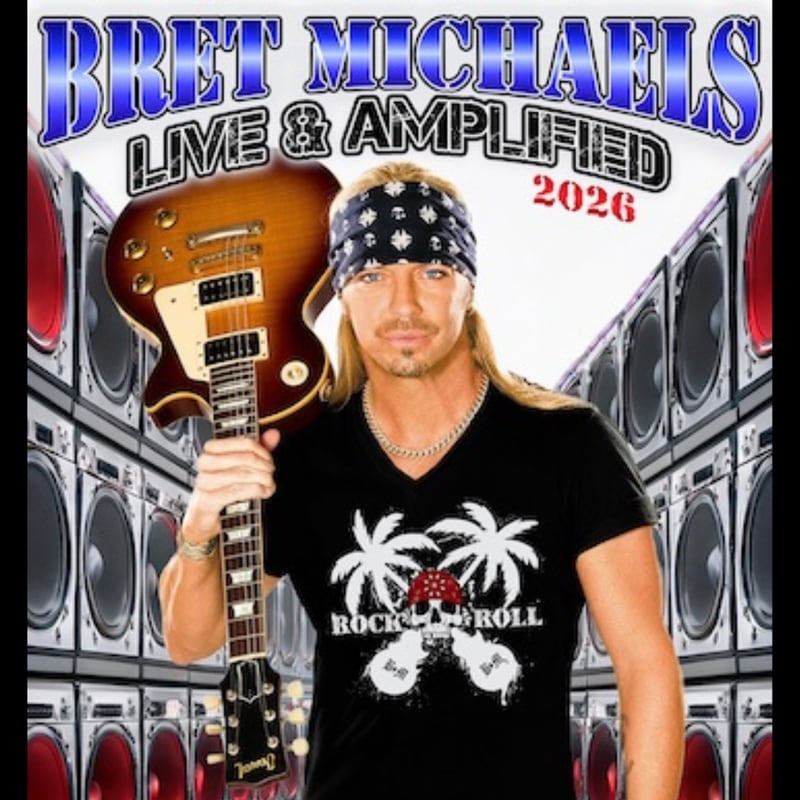 Bret Michaels will bring his Live & Amplified 2026 Tour to the Arcada Theatre on Feb. 13, 2026.