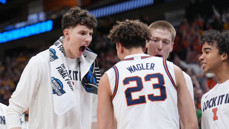 Illinois powers its way to its first Final Four in 21 years, beating Iowa 71-59