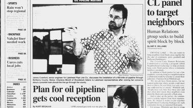 Historical covers for May 15: Plan for oil pipeline gets cool reception