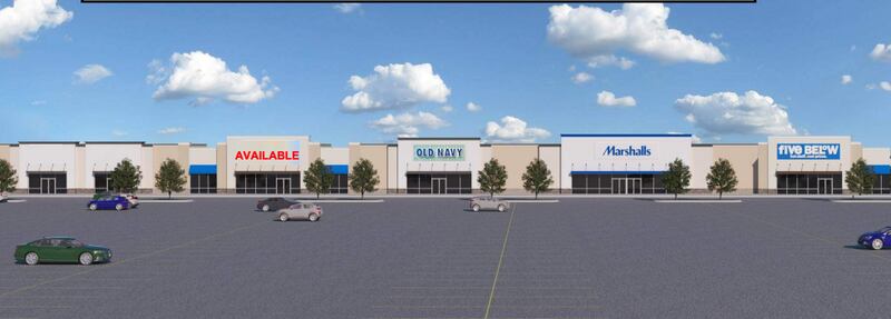 A rendering of the new exterior of the former Kmart building on East Lincolnway in Sterling. National retailers Marhsalls, Old Navy and Five Below so far have signed on as tenants.