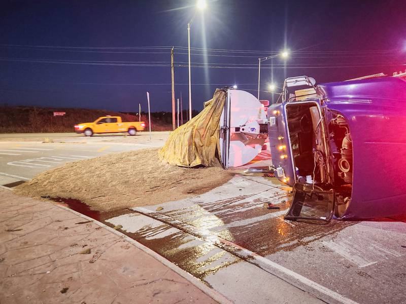 A man was taken to Sherman Hospital in Elgin with minor injuries after a crash at Route 23 and Harmony Road in Marengo Monday morning.