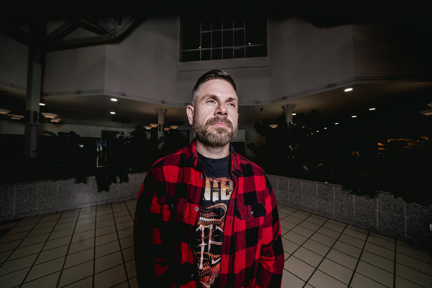 Bourbonnais-based filmmaker Blain Smith is pictured at Northfield Square mall in Bradley, the set of a music video he helped produce for the song "Last Escape" by Fleshwater.