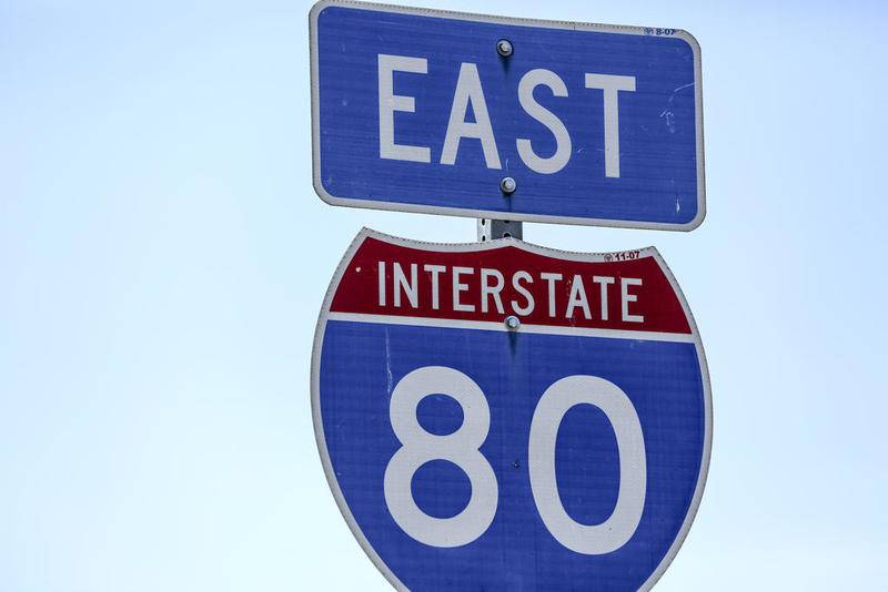 Interstate 80 sign in Joliet
