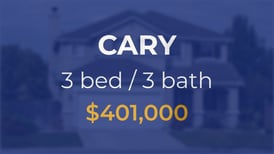 Sale closed in Cary: $401,000 for a residential home