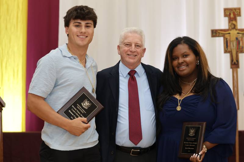 Montini Catholic High School has awarded its 2024 Mother Teresa Award for Campus Ministry to recent graduates Dominic Catalano and Skye Houston.
