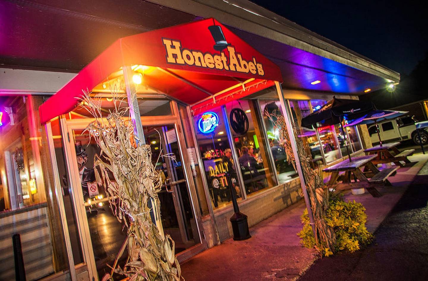 Honest Abe’s Tap House and Grill in Morris pays loving tribute to the great emancipator, through their name, decor and a stable of giant craft burgers.

Photo provided by Heritage Corridor Destinations