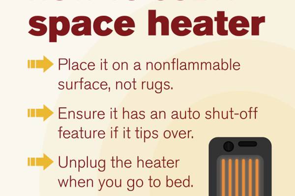 The Red Cross urges safety with space heaters in winter months
