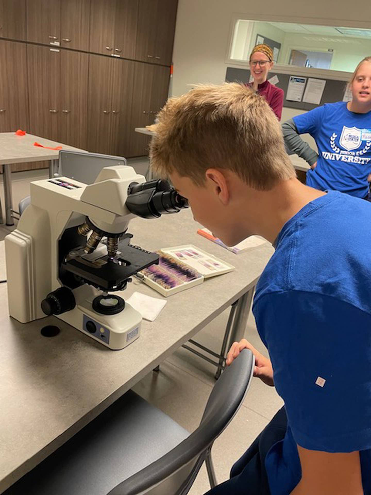 An unidentified junior high student participates in Junior Healthcare University at CGH Medical Center in Sterling. The event was designed to provide workplace exposure for those interested in healthcare careers.