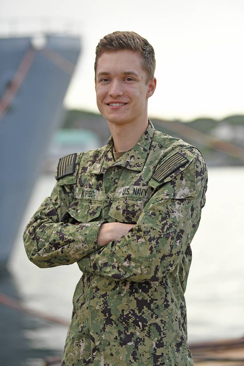 Seaman Adrian Kupiec, a native of Lindenhurst, serves in Japan aboard a forward-deployed U.S. Navy warship.