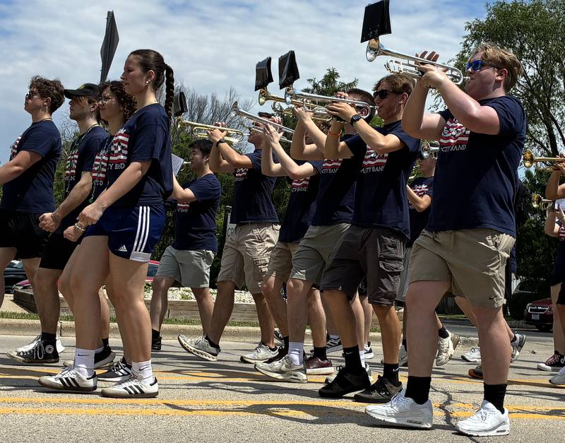 The Crystal Lake All-City Band, from all three high schools, both played for the Crystal Lake Memorial Day Parade and the ceremony that followed on Monday, May 25, 2026.