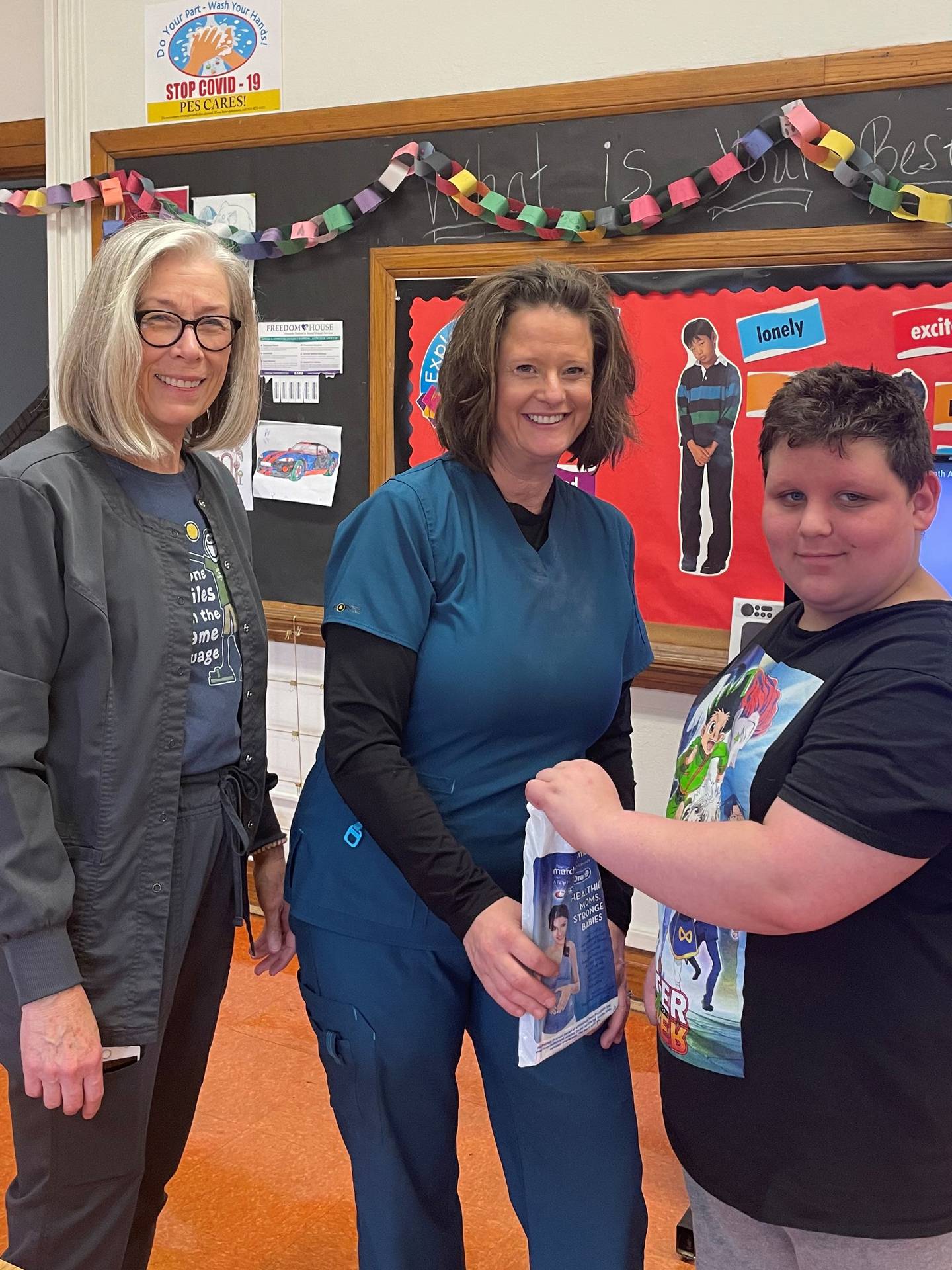 This year, Rita Baker and Amy Perry from Dr. Kunnel Orthodontics visited BEST School to remind students about the importance of brushing and flossing. Each students also received a toothbrush and floss gift bag.