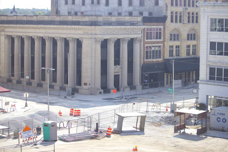 A construction zone seen on Monday Sept. 16, 2024, at Chicago Street in Joliet.