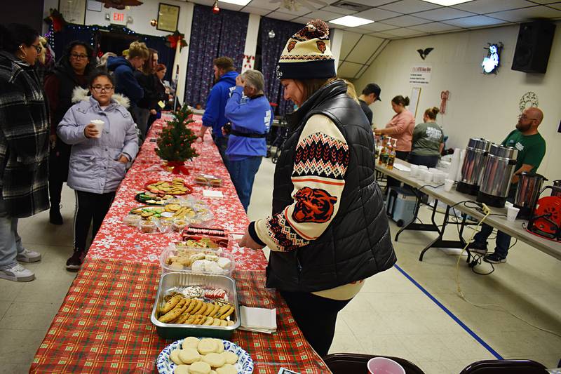 Hot chocolate and cookies were offered up to visitors during Rock Falls’ Hometown Holiday Christmas Walk Friday, Nov. 21, 2025.