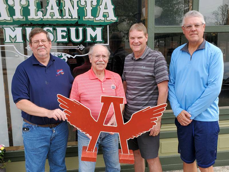 Atlanta, Ill. sportswriters (from left) Kevin Hieronymus, Dave Kindred, Randy Kindred and Kip Cheek.