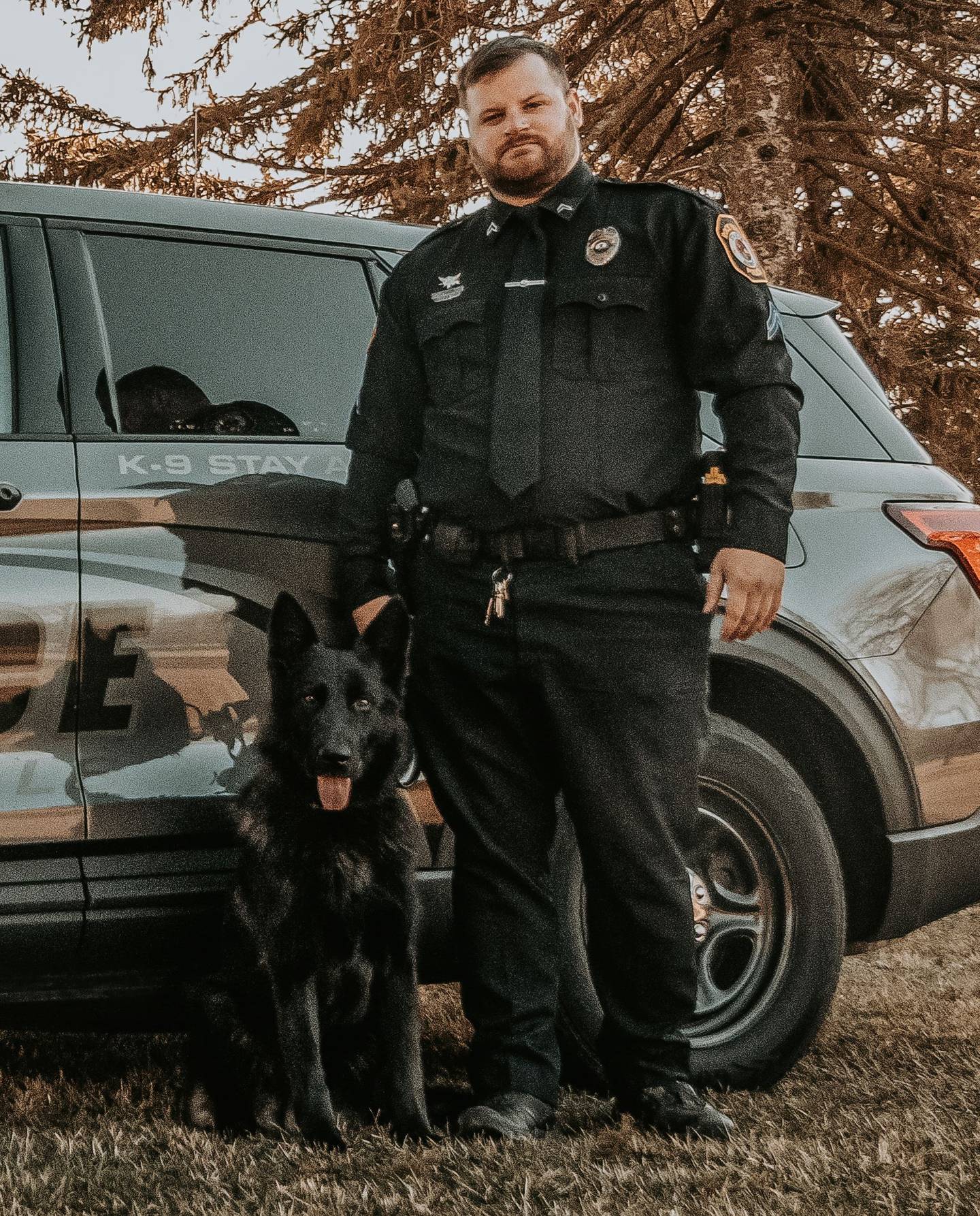 Rock Falls Police Department K9 handler Dustin Sugars and K9 Fahgo.