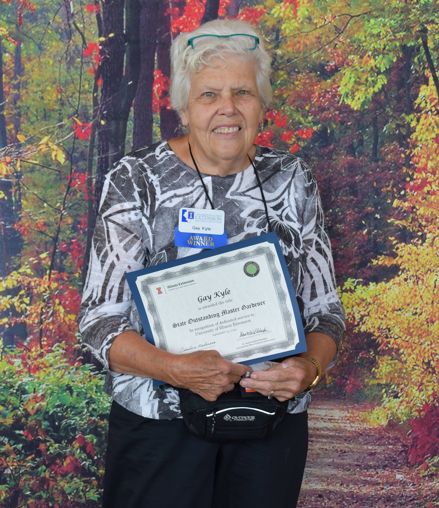 Gay Kyle received a state award at the Illinois State Master Gardener Conference Sept. 13 in Champaign.