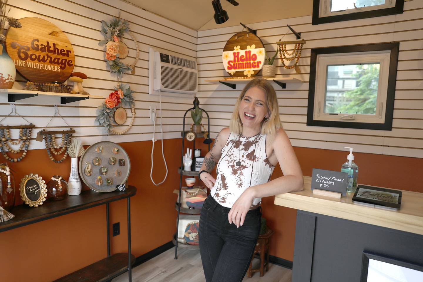 Kayt Casey of Oswego opened her first brick and mortar store, Benton and Main, at the Batavia Boardwalk Shops. Ten new shops opened for the season at the Batavia Boardwalk Shops on Friday, May 12, 2023. The Batavia Boardwalk shops also include a pop-up shop which will feature a new vendor each weekend.