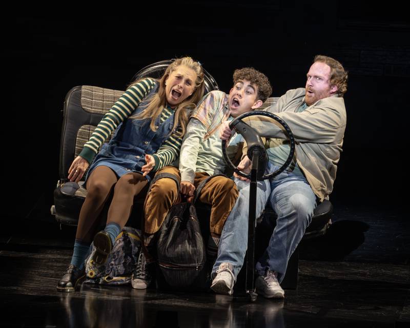 Carolee Carmello (from left), Miguel Gil and Jim Hogan star in "Kimberly Akimbo." 2025 Chicago