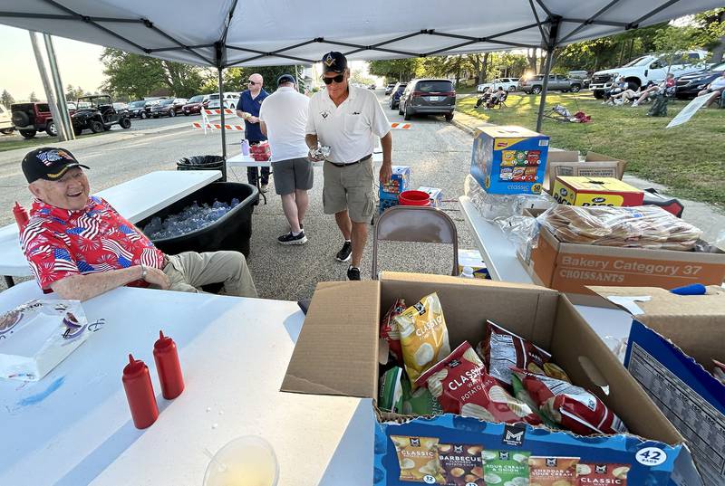 The Masons sold pulled pork sandwiches at the Let Freedom Ring block party on  Friday, July 4, 2025 in Mt. Morris.