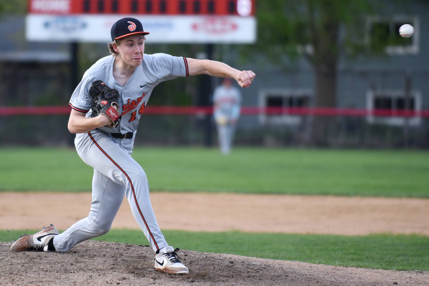 Lincoln-Way West's Michael Pettit throws a pitch during a game at Bradley-Bourbonnais Thursday, May 1, 2025.