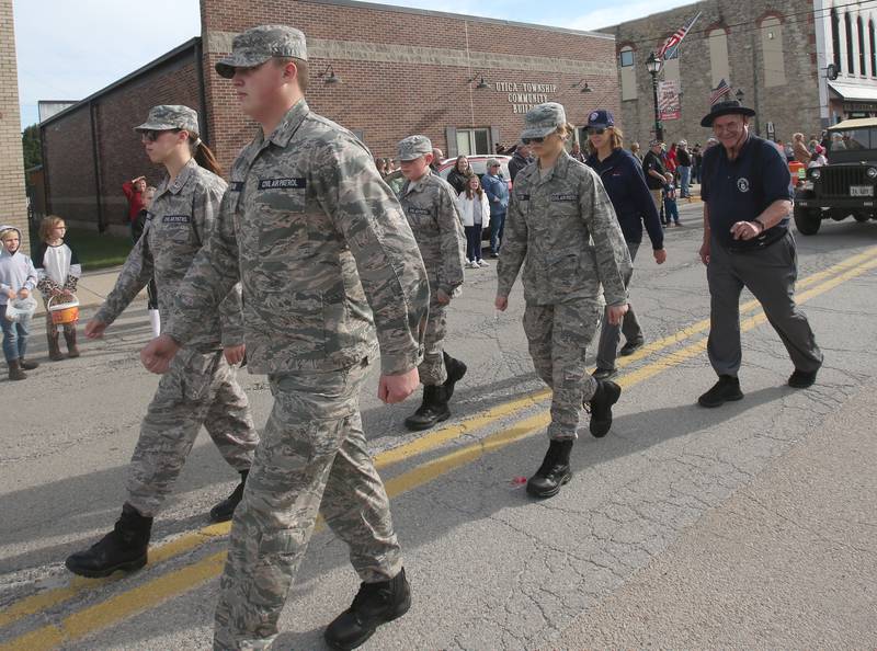 Civil Air Patrol Cadets march during the 16th annual Utica Veterans Parade and Air Show on Sunday Nov. 5, 2023 downtown Utica.