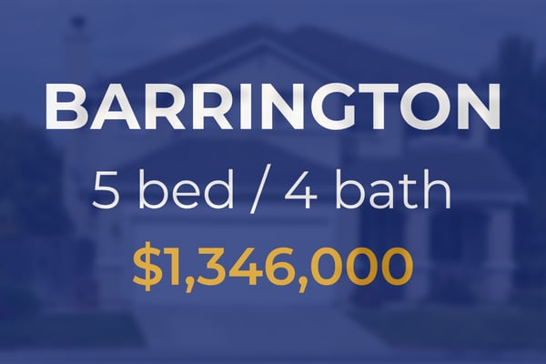 Barrington: Single-family home goes for $1.35 million