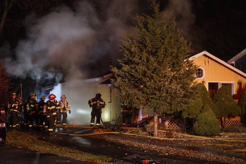 One firefighter suffered minor injuries after a house fire in McHenry on Dec. 3,2021.