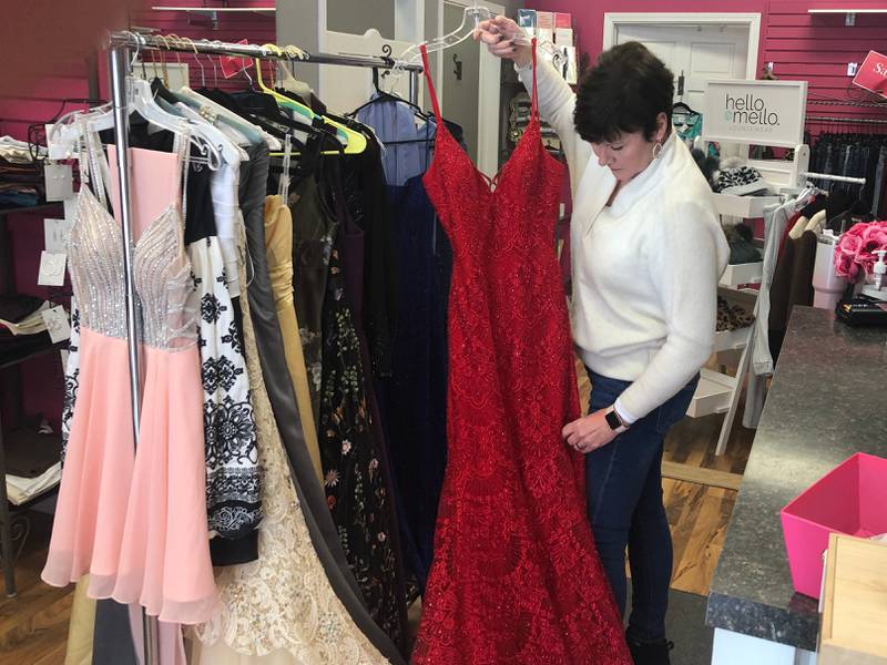 Stephanie Ormsby, owner of Wear Did U Get That in Crystal Lake, said nearly 200 dresses were donated at her store by on Feb. 18, 2023. Th3 My Sister's Dress sale is set for Feb. 25, 2023.