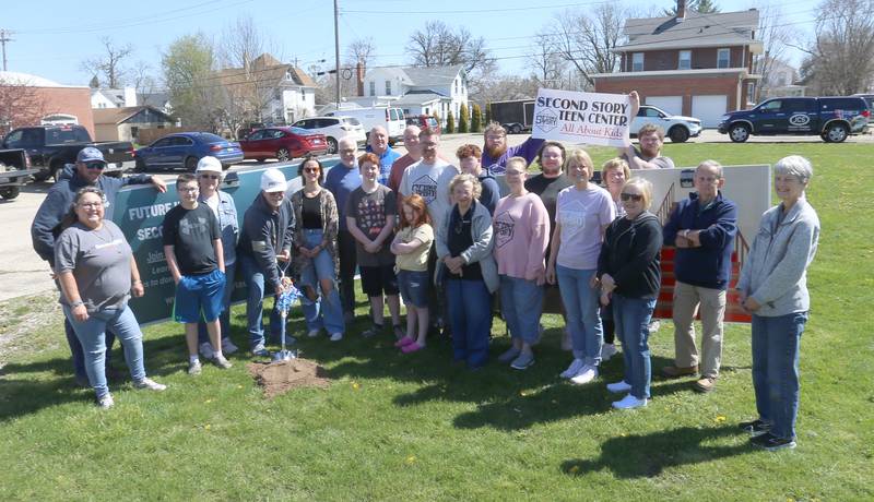 Volunteers and supporters gathered for a groundbreaking ceremony at the site of the new Second Story Teen Center on Saturday, March 13, 2024 in Princeton.